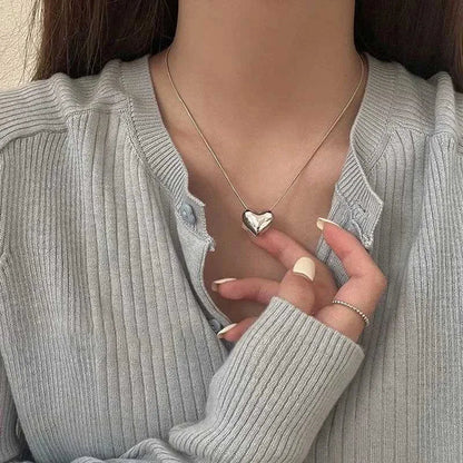 Magnetic Heart Silver Pendant